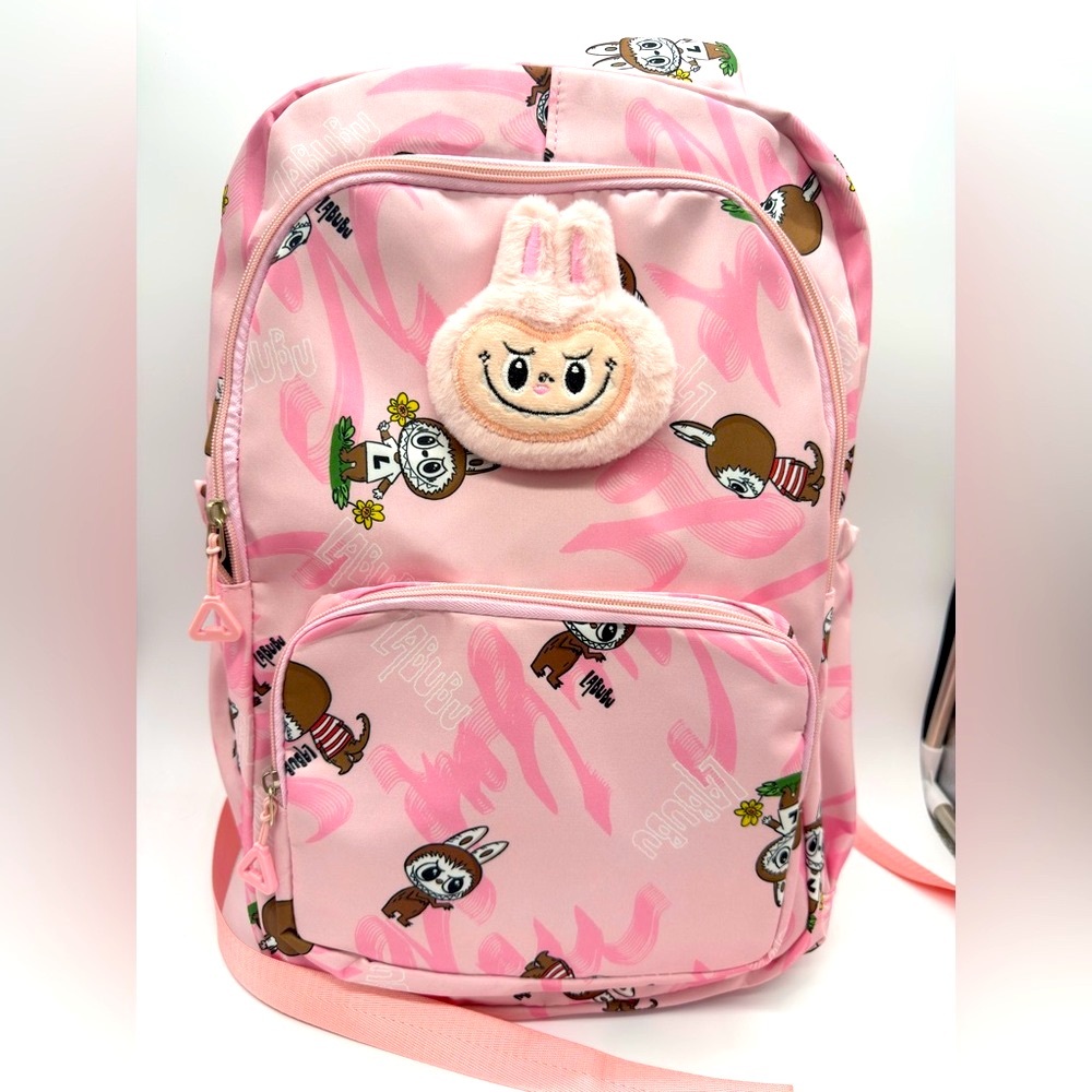 Labubu Inspired Kawaii Pink Backpack